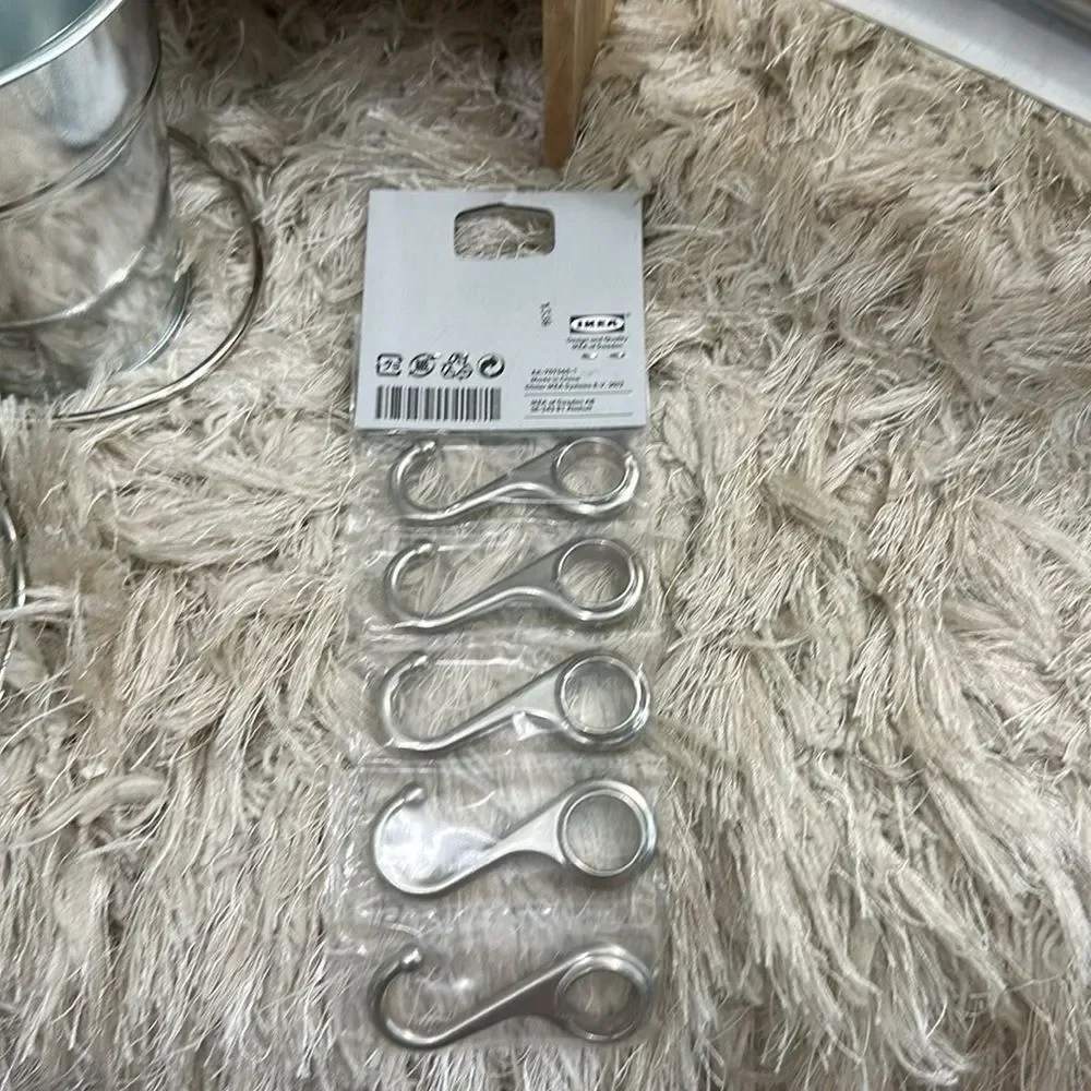 Ikea Fintorp Bundle Of Steel Rail 22.5”-5 Hooks -3 Buckets‎ Utensil Hanger
